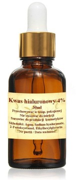 KWAS HIALURONOWY 4% 30ml trójaktywny pipeta