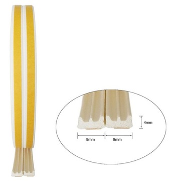 УПЛОТНИТЕЛЬ ОКОН ДВЕРИ E, БЕЛЫЙ КЛЕЙ, ПРОФИЛЬ E