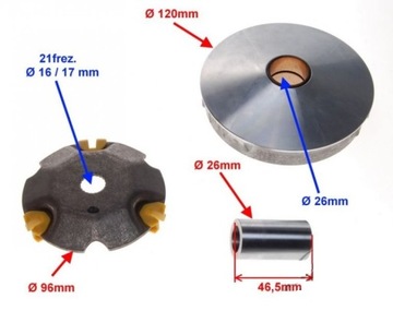 PIAGGIO VESPA LX LIBERTY FLY X8 X7 X-EVO wariator