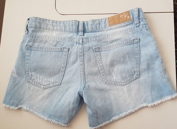 Spodenki Jeansowe DENIM 36 S logo jasny jeans