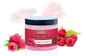 PEELING SCRUB DO CIAŁA SOLNO-OLEJOWY SORBET MALINOWY WYGŁADZA, NAWILŻA