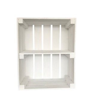 SKRZYNKA DREWNIANA BIAŁA PÓŁKA SZAFKA 50x40x23