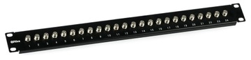 Patch Panel 1U 24 porty typu gniazdo F beczka RACK