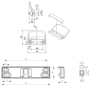 БАЛКОННАЯ ЗАЩЕЛКА РУЧКА ДВЕРНАЯ ЗАМОК ДЛЯ КУРИЛЬНИКА