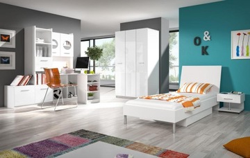 Шкаф РАДЖ 1, ширина 120 см - распашные двери - бело-фиолетовый глянец