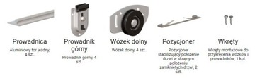 Система W60 для раздвижных дверей в шкафах шириной 180 см.