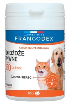 FRANCODEX DROŻDŻE PIWNE WITAMINY KARMA DLA PSA KOT