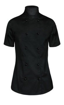 Bluza kucharska damska, czarna, rękaw krótki XXL