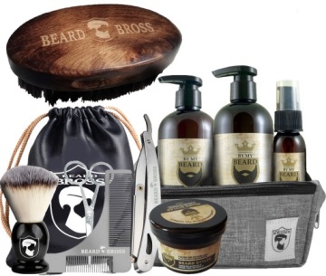 ZESTAW KOSMETYKÓW SZAMPON ODŻYWKA OLEJEK PĘDZEL BRZYTWA KOSMETYCZKASZCZOTKA