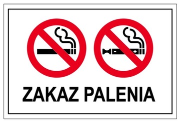 ZAKAZ PALENIA TABLICZKA 20x30 dibond