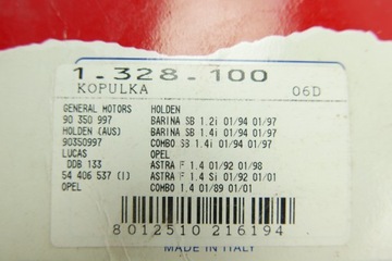 KUPOLE ROZDĚLOVAČE ZAPALOVACÍ KW 828 100