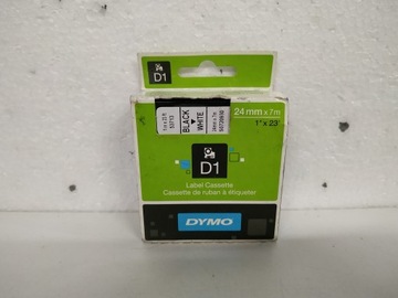 Лента оставляет пятна. DYMO D1 s0720930 24ммx7м ЧБ&Белый