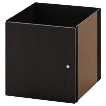 Вкладиш з дверима чорний коричневий 33x33 KALLAX IKEA