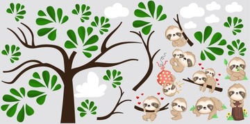 наклейки для детей, настенные ёлки ​​240