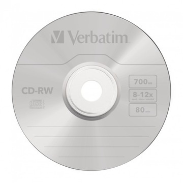 Płyta Verbatim CD-RW SERL Scratch Resistant, 10-pack cake box