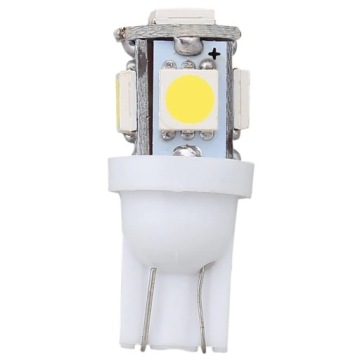 СВЕТОДИОДНАЯ ЛАМПОЧКА 5 SMD 5050 W5W T10 АРТ. БЕЛАЯ