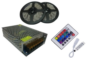 ZESTAW taśma RGB 5050 300 LED 10m + ster + zas