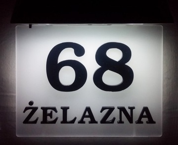 Podświetlony numer domu LED solarny GRATIS PROJEKT