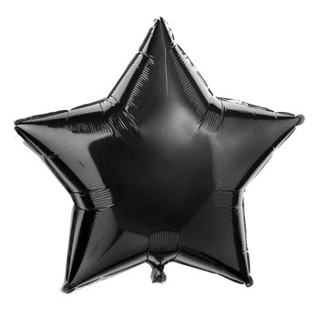 BALON Czarna gwiazda. Balon Sylwester karnawał Święta