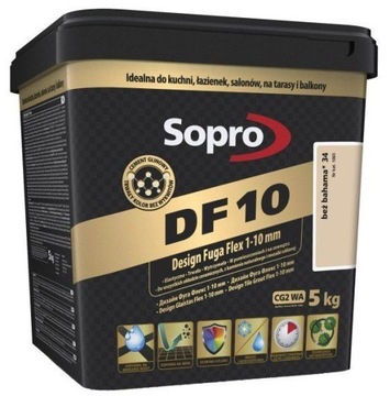 Fuga elastyczna Sopro DF10 Beż Bahama 34 5 kg