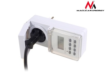PROGRAMATOR CZASOWY CYFROWY TIMER WYŁĄCZNIK BOILERA LCD 3600W MACLEAN MCE08