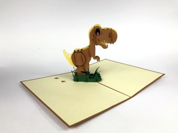 T Rex Dinozaur, Kartka 3d Dzień Dziecka Prezent