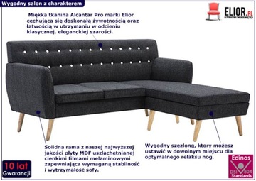 СОВРЕМЕННЫЙ ШИКАРНЫЙ ДИВАН = CHASE LONG = ТЕМНО-СЕРЫЙ