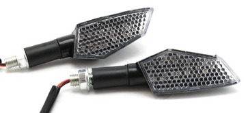 Поворотники для мотоцикла, черные, 14 светодиодов, 2 шт., допуск e50