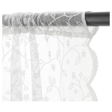 IKEA LILLYANA Firanki 2szt. KORONKA KWIATY 145x300