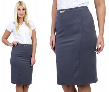 OŁÓWKOWA ELEGANCKA SPÓDNICA r 40