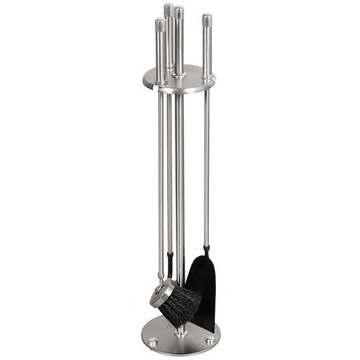 ZESTAW INOX 2 PRZYBORNIK AKCESORIA KOMINKOWE