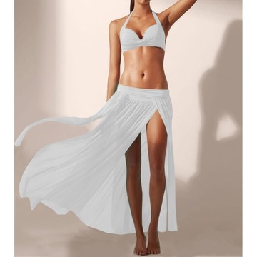 ДЛИННАЯ ПЛЯЖНАЯ ЮБКА, ТЮЛЬ МАКСИ ЦВЕТА