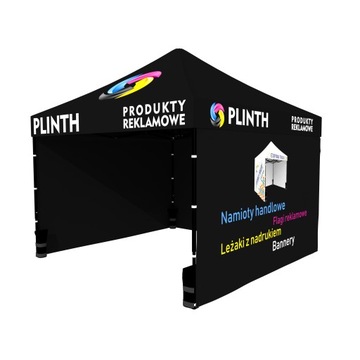 Namiot handlowy 3x3+ obciążenia i DUŻO NADRUKU