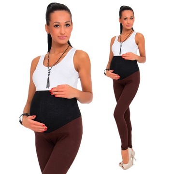 ZESTAW 2X LEGGINSY GETRY CIĄŻOWE KIESZEŃ PANEL LCK