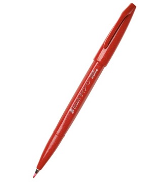 MARKER PISAK PENTEL TOUCH BRUSH PEN SES15 CZERWONY