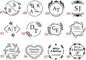 PIECZĄTKA NA ŚLUB PIECZĘĆ ŚLUBNA STEMPEL 13KOLORÓW