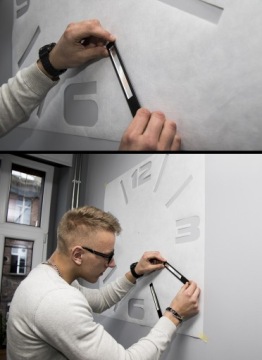 ЗЕРКАЛО настенные часы БОЛЬШИЕ DIY 3D L