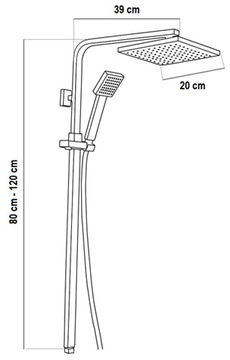 Черный набор для тропического душа
