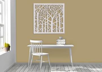 АЖУРНЫЙ ДЕКОР СТЕНЫ, ЛЕС ДЕРЕВЬЕВ, КРАСИВОЕ УКРАШЕНИЕ