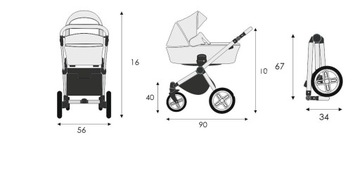 LONET Детская коляска Emotion XT Print 3в1 роза 02