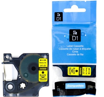 Taśma do D1 Dymo 45808 żółta/czarny 19mm S0720880