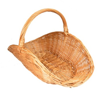 Wiklinowy KOSZ NA DREWNO koszyk do kominka XL 68cm