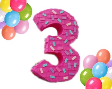PINIATA CYFRA 3 cukierek PINATA