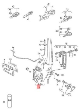 НОВЫЙ ЗАМОК ПЕРЕДНЕЙ ПРАВОЙ VW TRANSPORTER T4 T-4