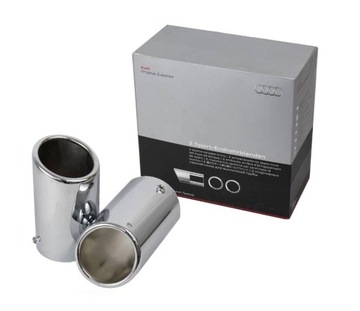 ВЫХЛОПНЫЕ НАКЛАДКИ AUDI A4 B8 A5 A6 C7 Q5 ХРОМ