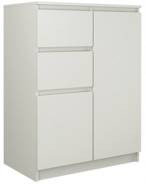 KOMODA SZAFKA 97CM 2 x DRZWI 2 SZUFLADY 2D2S BIAŁA