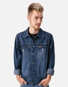 Kurtka Katana Bluza Męska Jeansowa Jupa Jeans Granatowa Dżinsowa J98-1 r L