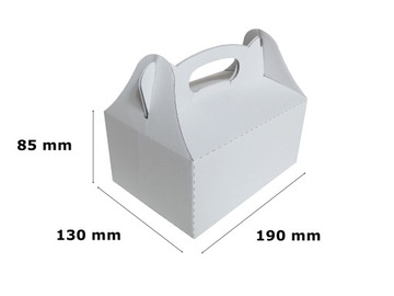 Коробка для свадебного торта белая - STRONG - 50 шт.