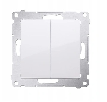 SIMON 54 PRZYCISK PODWÓJNY ZWIERNY BIAŁY DP2.01/11