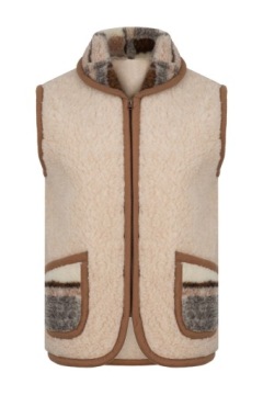 ШЕРСТЯНОЙ ЖИЛЕТ С ВОРОТНИКОМ, МЕРИНОС, 3XL